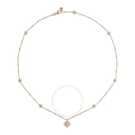 Gucci Flora 18k necklace with diamonds 